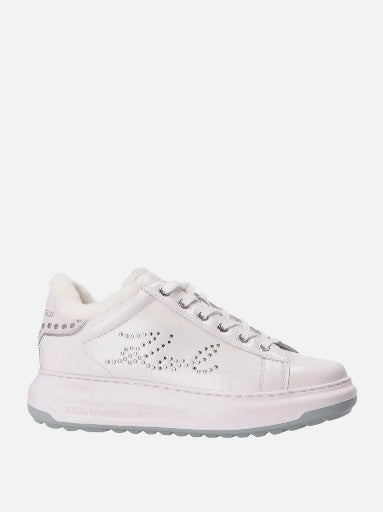 Karl Lagerfeld Sneaker Kll297 Kapri Lug Signia Studs Lo Lace White-Silver