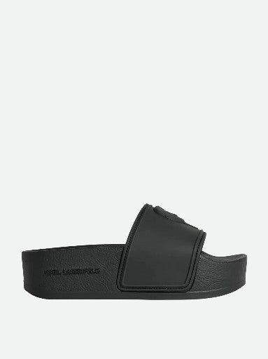 Karl Lagerfeld Slide Klls53 Kondo Maxi Karl Nft Relief Black Rubber