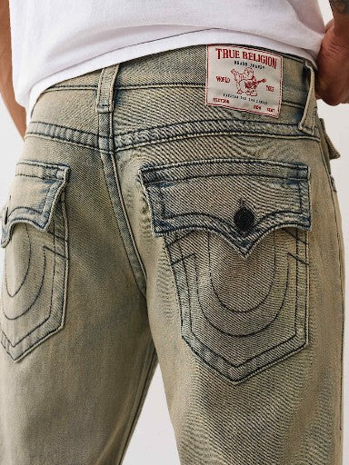 True Religion Jeans Ricky Sn Flap 34in Corona Borealis Grey Wash
