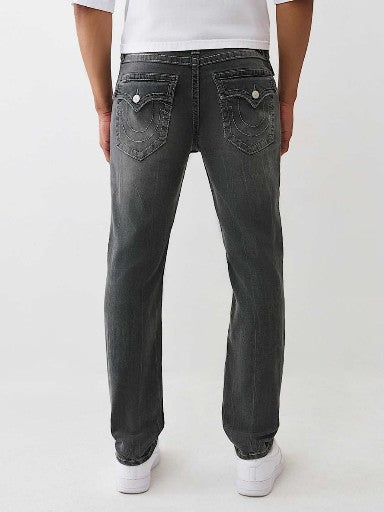 True Religion Rocco Big T Flap 32in Distortion Grey Wash With Rips