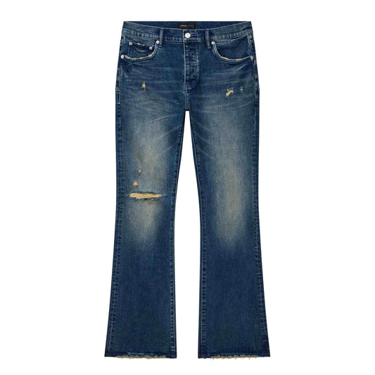 Purple Jean Alloy Distressed Flare Mid Indigo