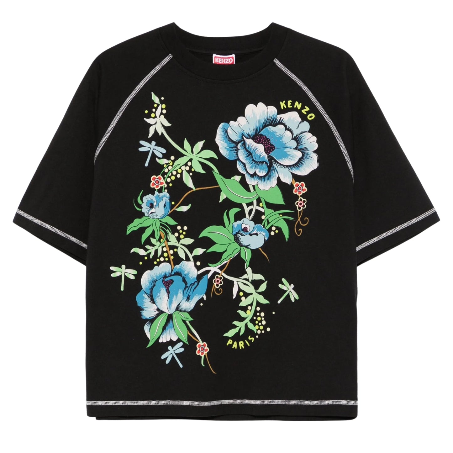 Kenzo T-Shirt Ladies Flower Black
