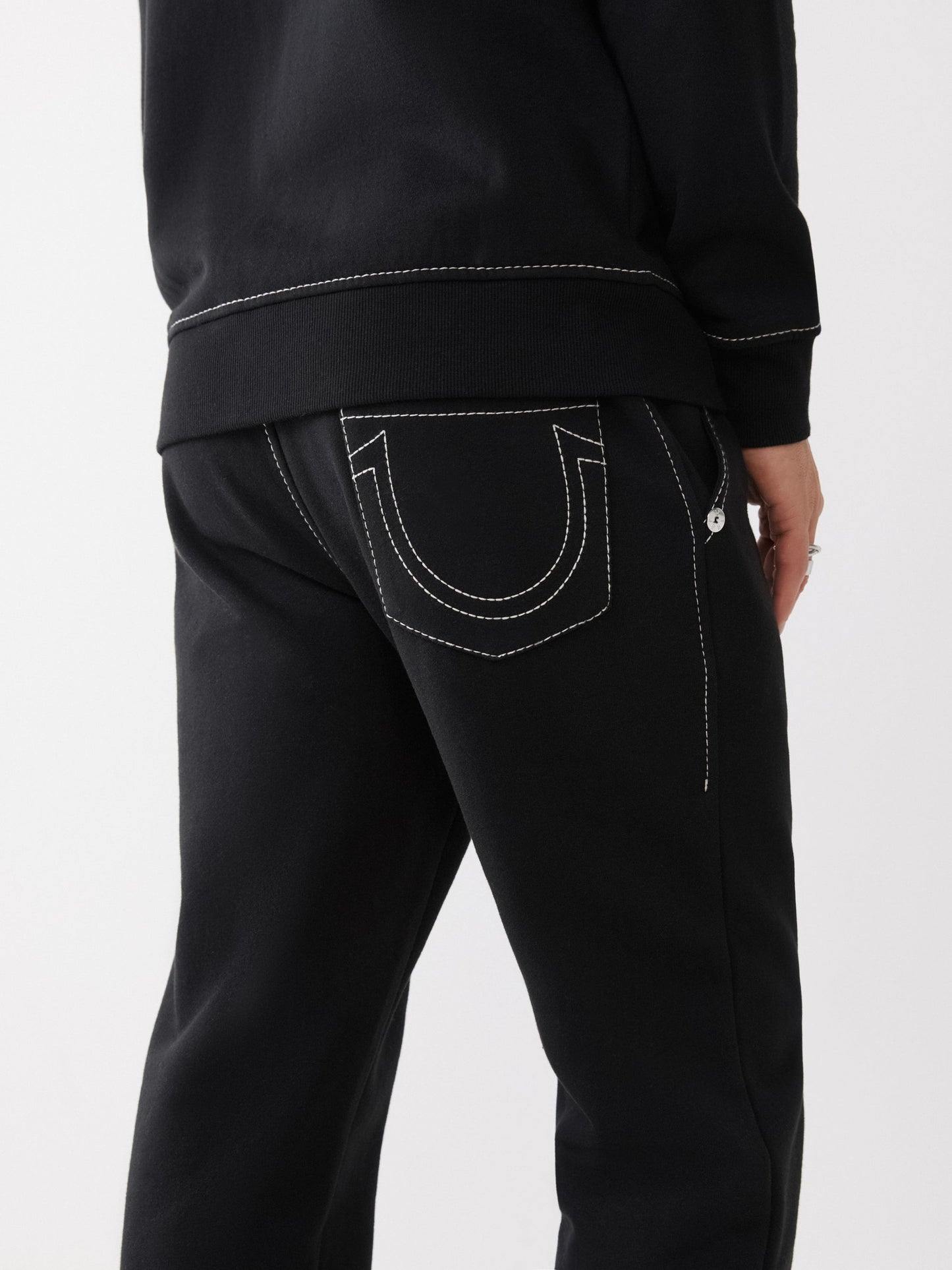 True Religion Jogger Big T Jet Black/Winter White
