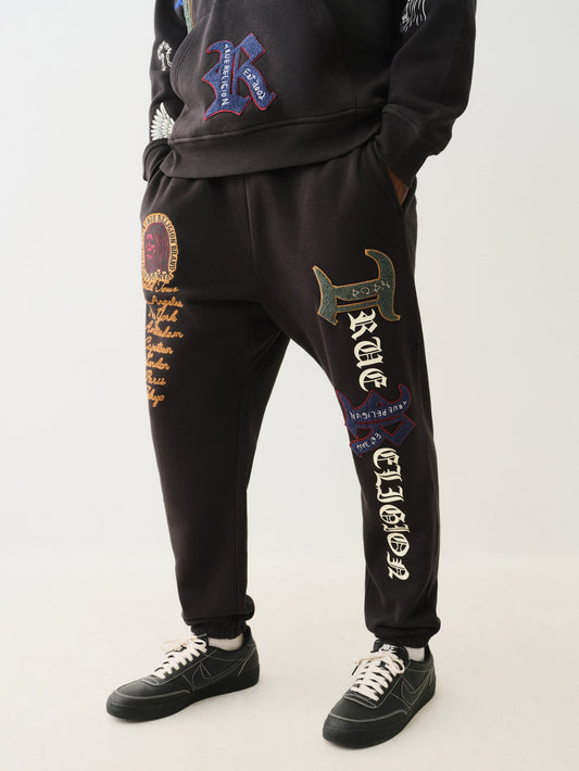 True Religion Patch Embro Jogger Jet Black