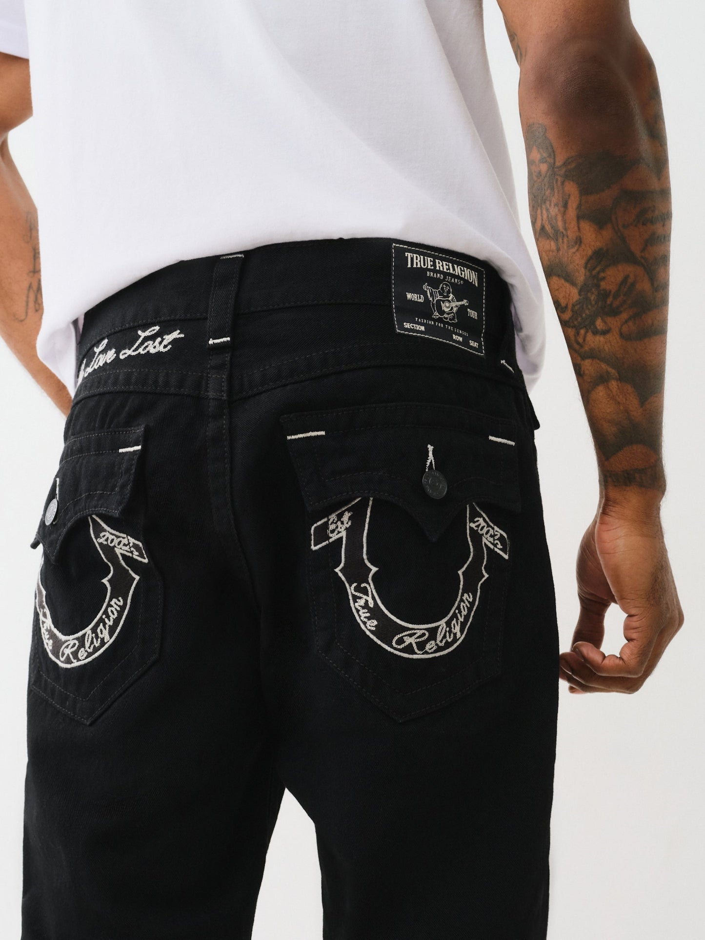 True Religion Edgy Ricky Sn Flap 2sb Black Rinse