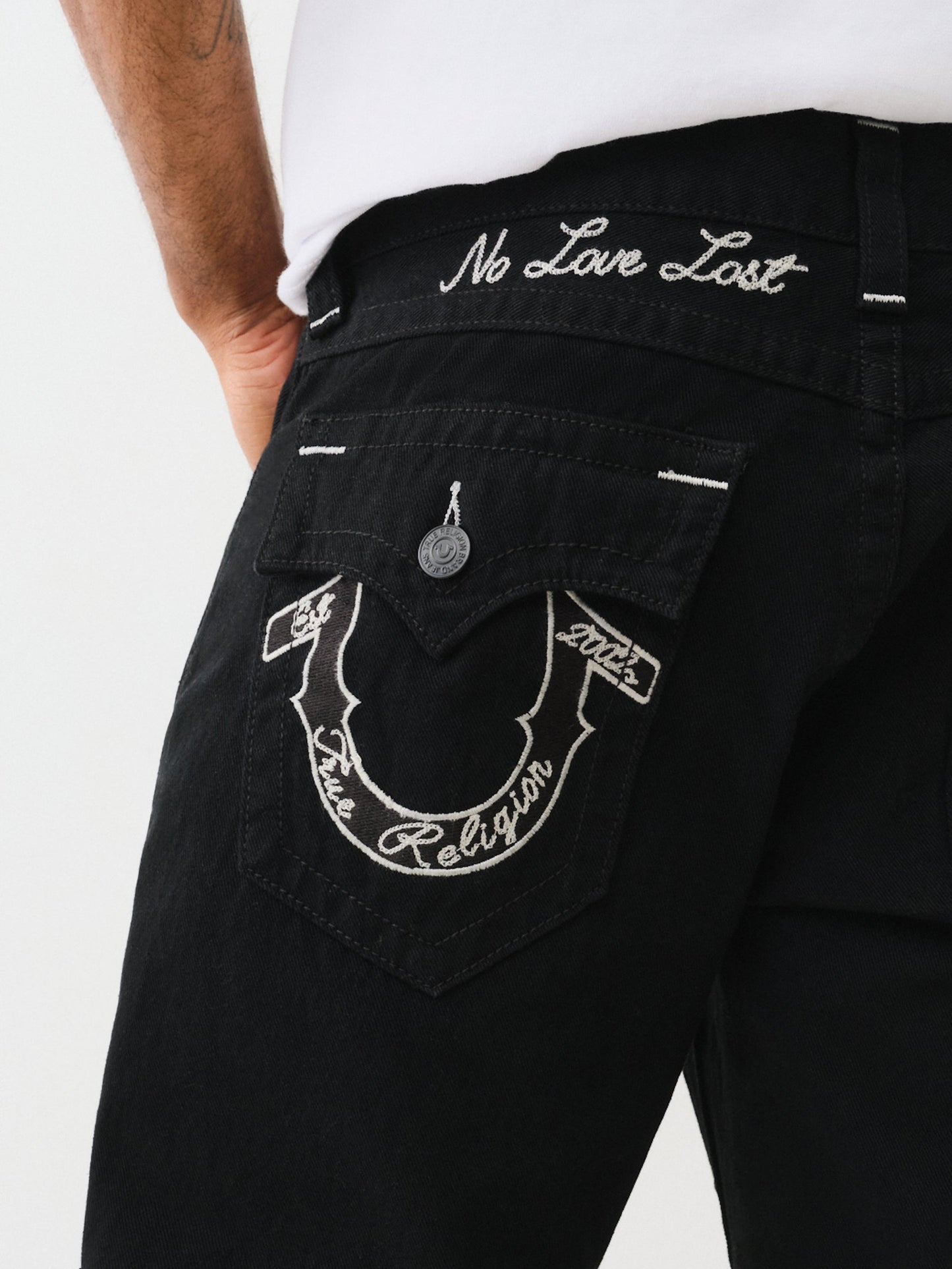 True Religion Edgy Ricky Sn Flap 2sb Black Rinse