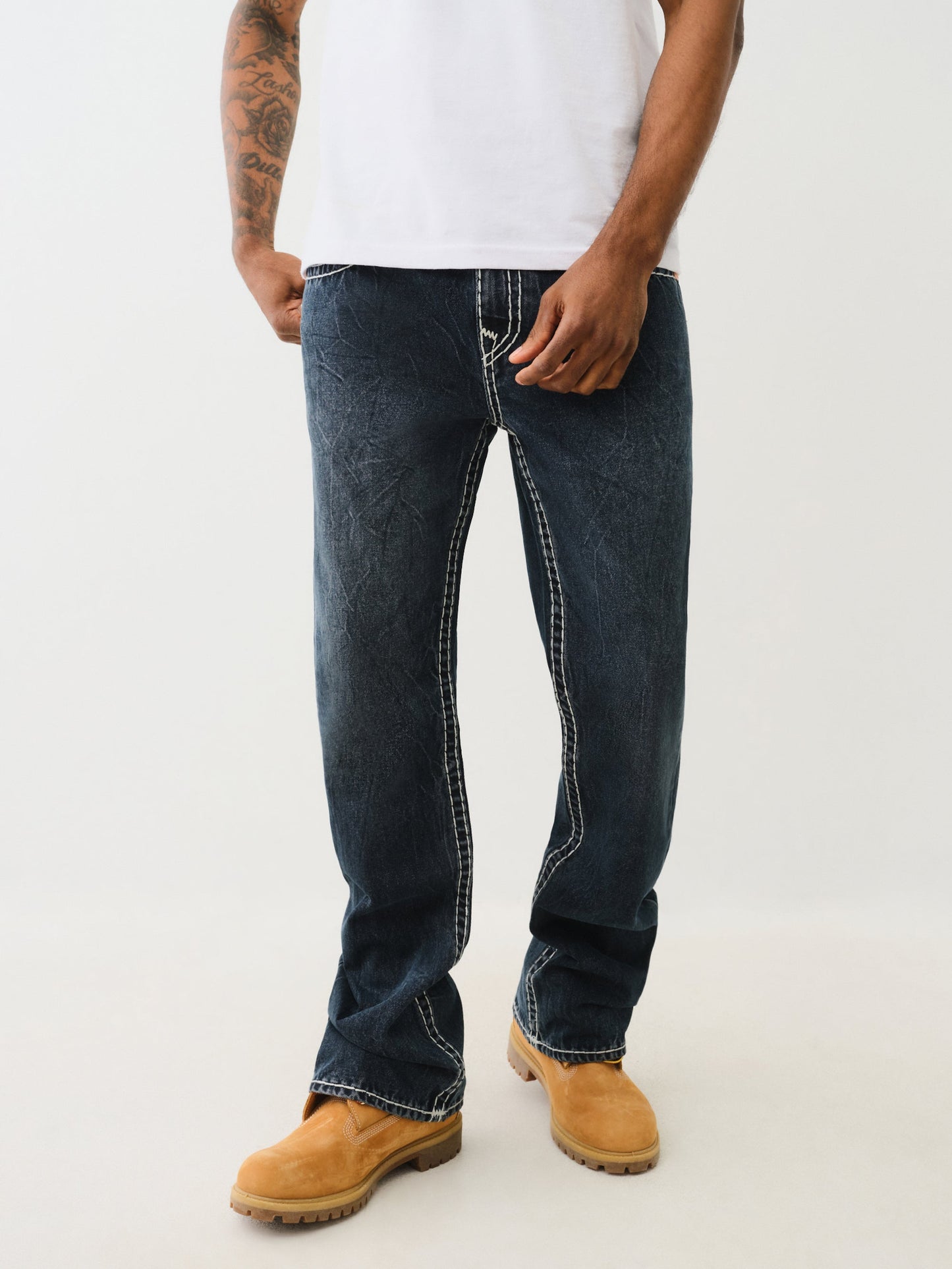 True Religion Billy Super T Flap Fleet Blue Black Wash