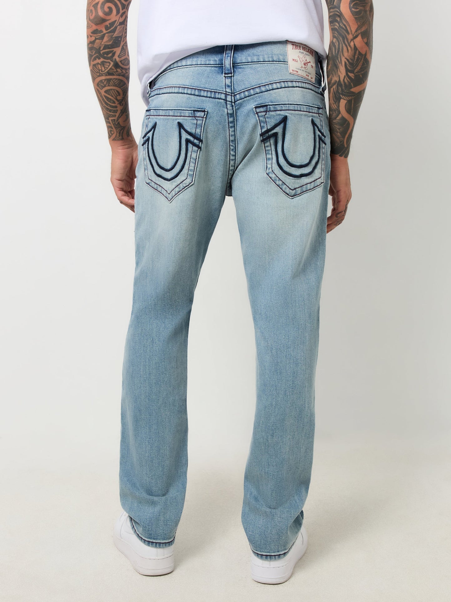 True Religion Geno Sn No Flap Raised Logo Cameo Light Wash