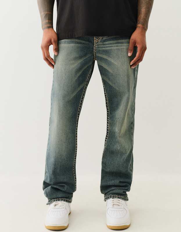 True Religion Ricky Super T Flap 34in Midnight Warehouse Dark Wash