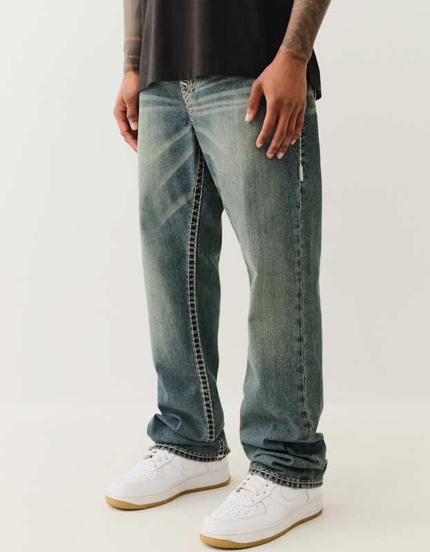 True Religion Ricky Super T Flap 34in Midnight Warehouse Dark Wash