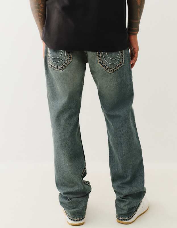 True Religion Ricky Super T Flap 34in Midnight Warehouse Dark Wash