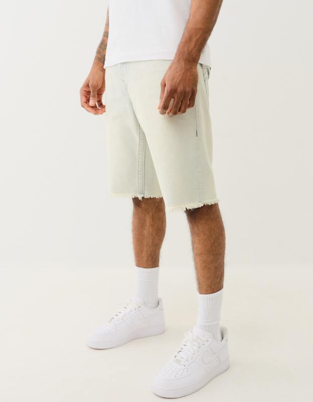 True Religion Ricky Sn Flap Short Fray Blue Mariner Light Wash