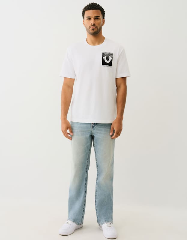 True Religion Billy Sn Flap 34in Beach Trail Light Wash