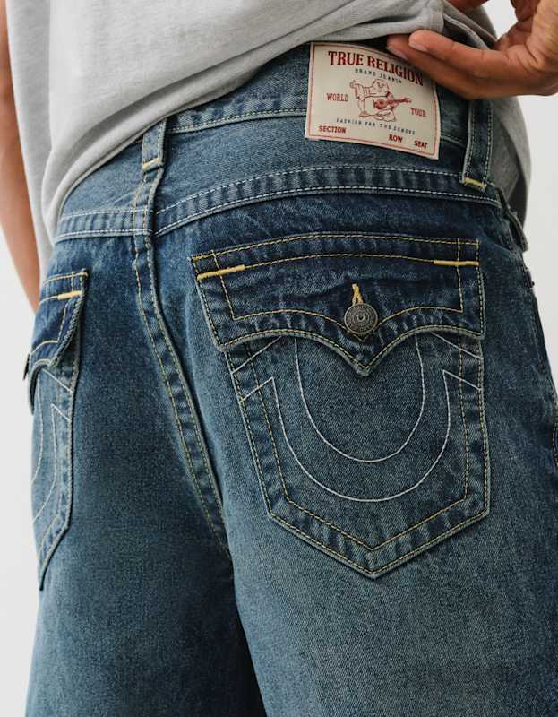 True Religion Vinny Sn Flap 34in Nightcap Dark Wash