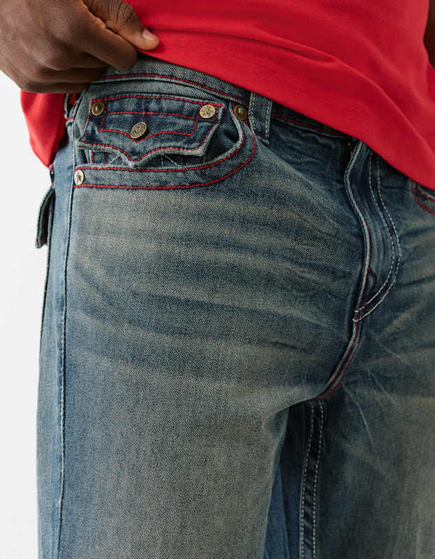 True Religion Ricky Sn Flap 34in Street Lights Dark Wash