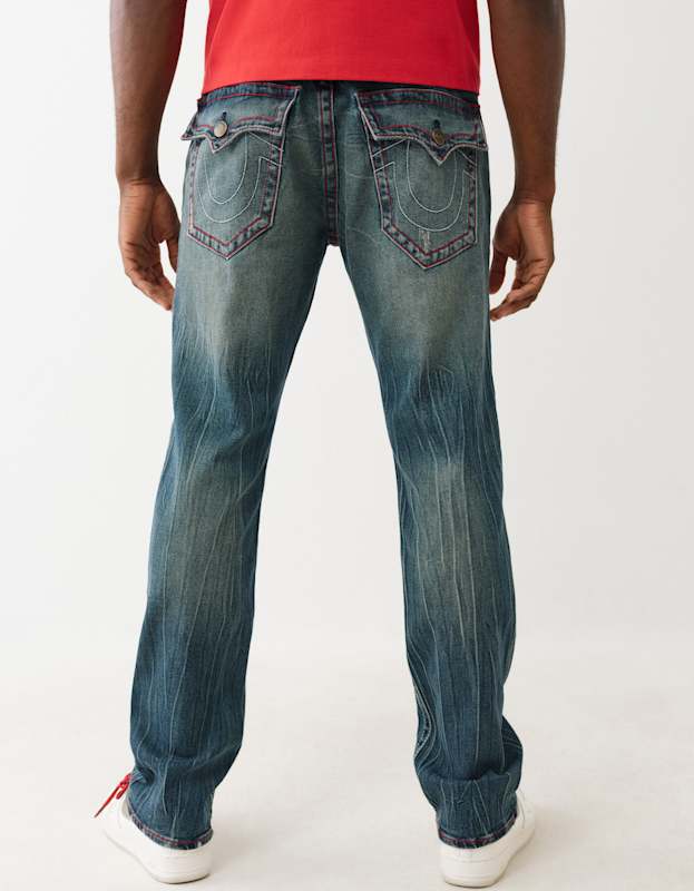 True Religion Ricky Sn Flap 34in Street Lights Dark Wash