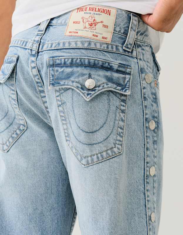 True Religion Vinny Tear Away Sn Flp 32in Whisper Medium Wash
