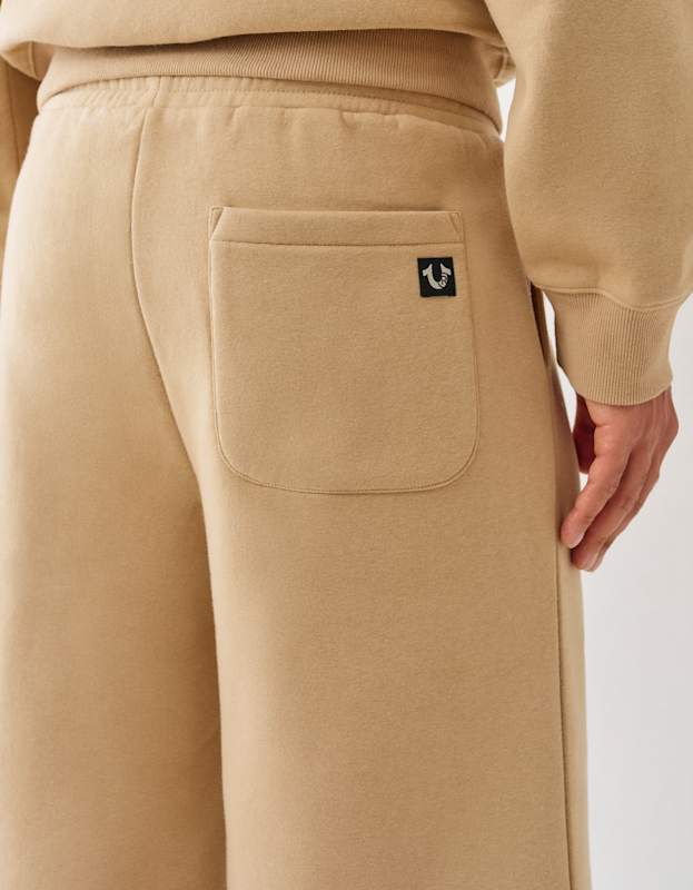 True Religion Long Sweatshorts Travertine