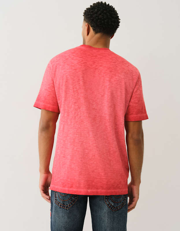True Religion Ss Embro Arch Logo Tee Trv Red
