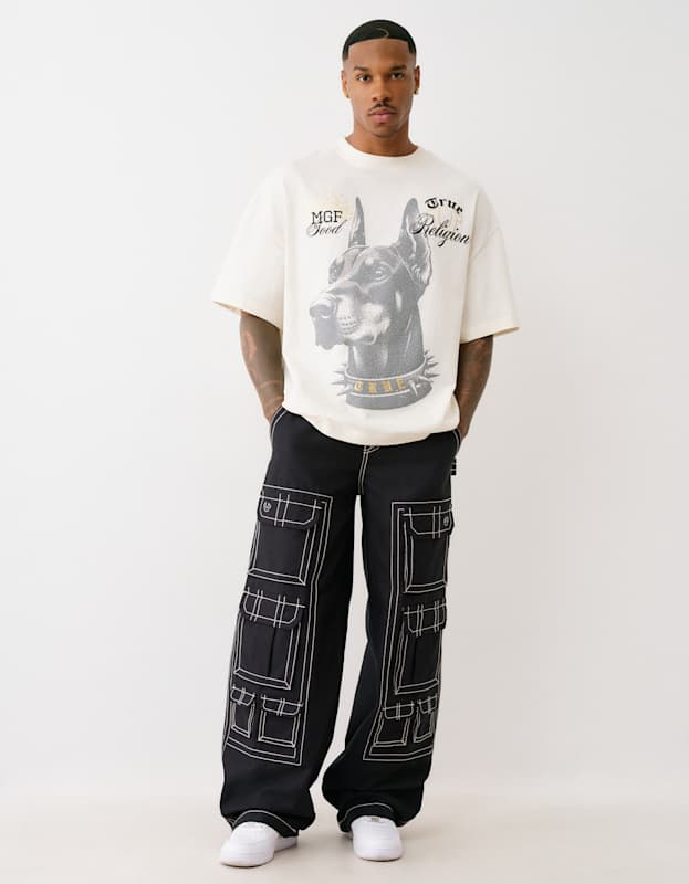 True Religion Baggy Utlity Big T Pant Black