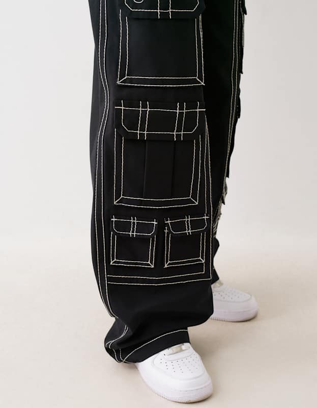 True Religion Baggy Utlity Big T Pant Black