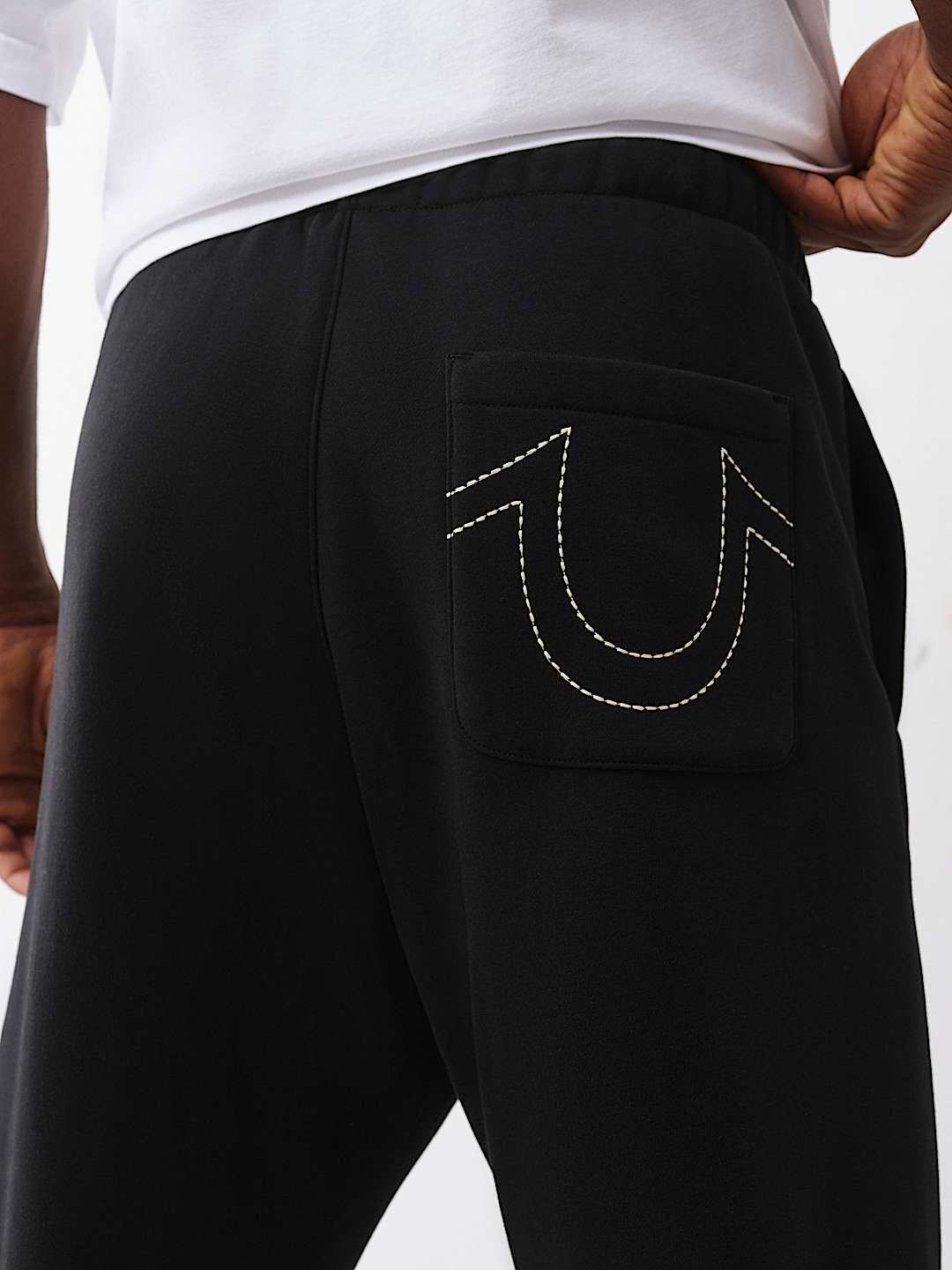 True Religion Jogger Terry Applique Jet Black