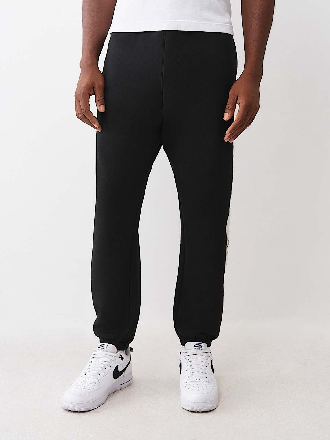True Religion Jogger Terry Applique Jet Black
