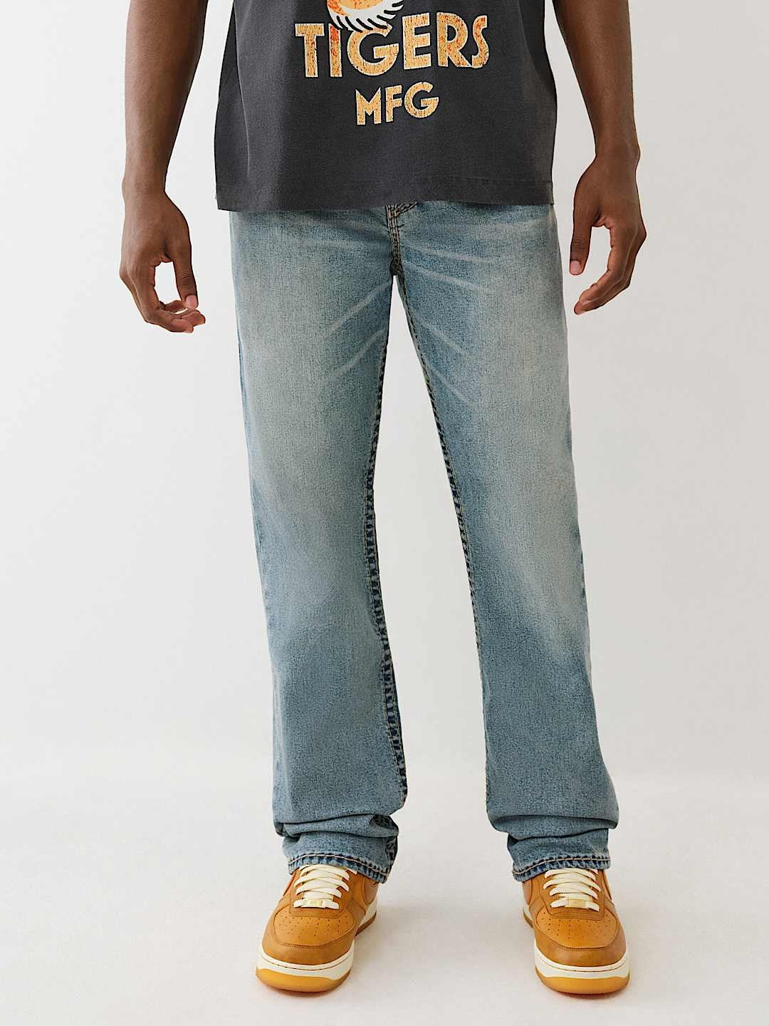True Religion Jeans Ricky Super T Flap 34in Alley Loop Light Wash