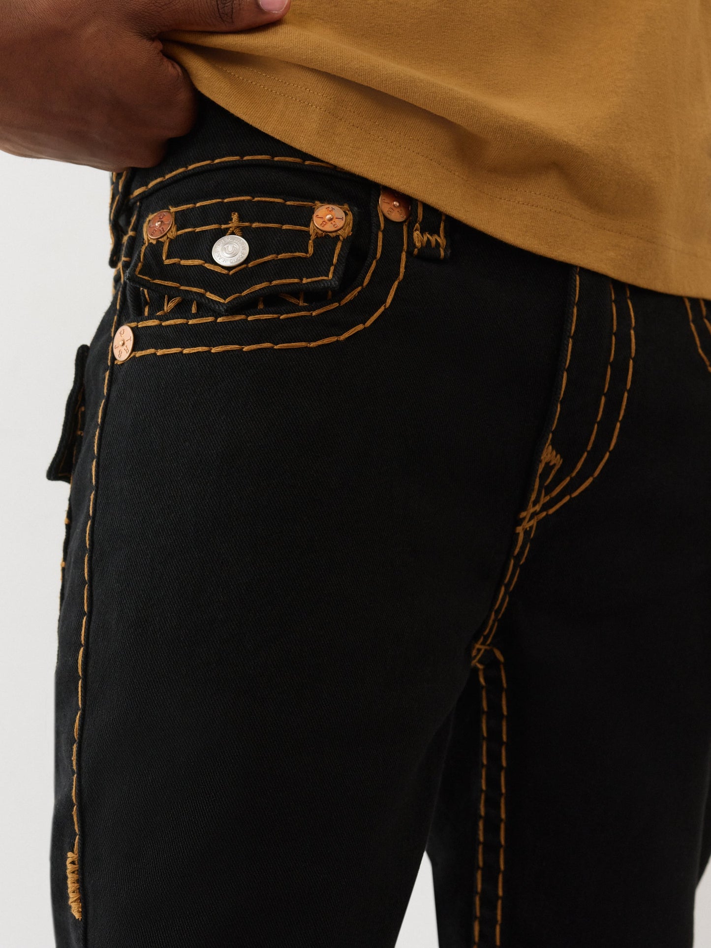 True Religion Ricky Super T Flap 34In 2Sb Black Rinse