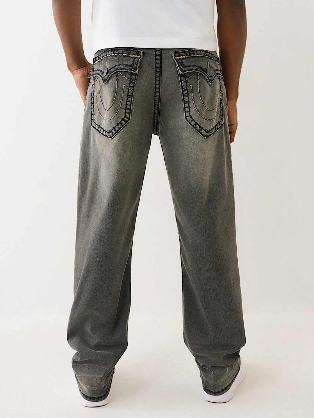 True Religion Jeans Bobby Super T Flap 32 In Vintage Haul Grey Wash