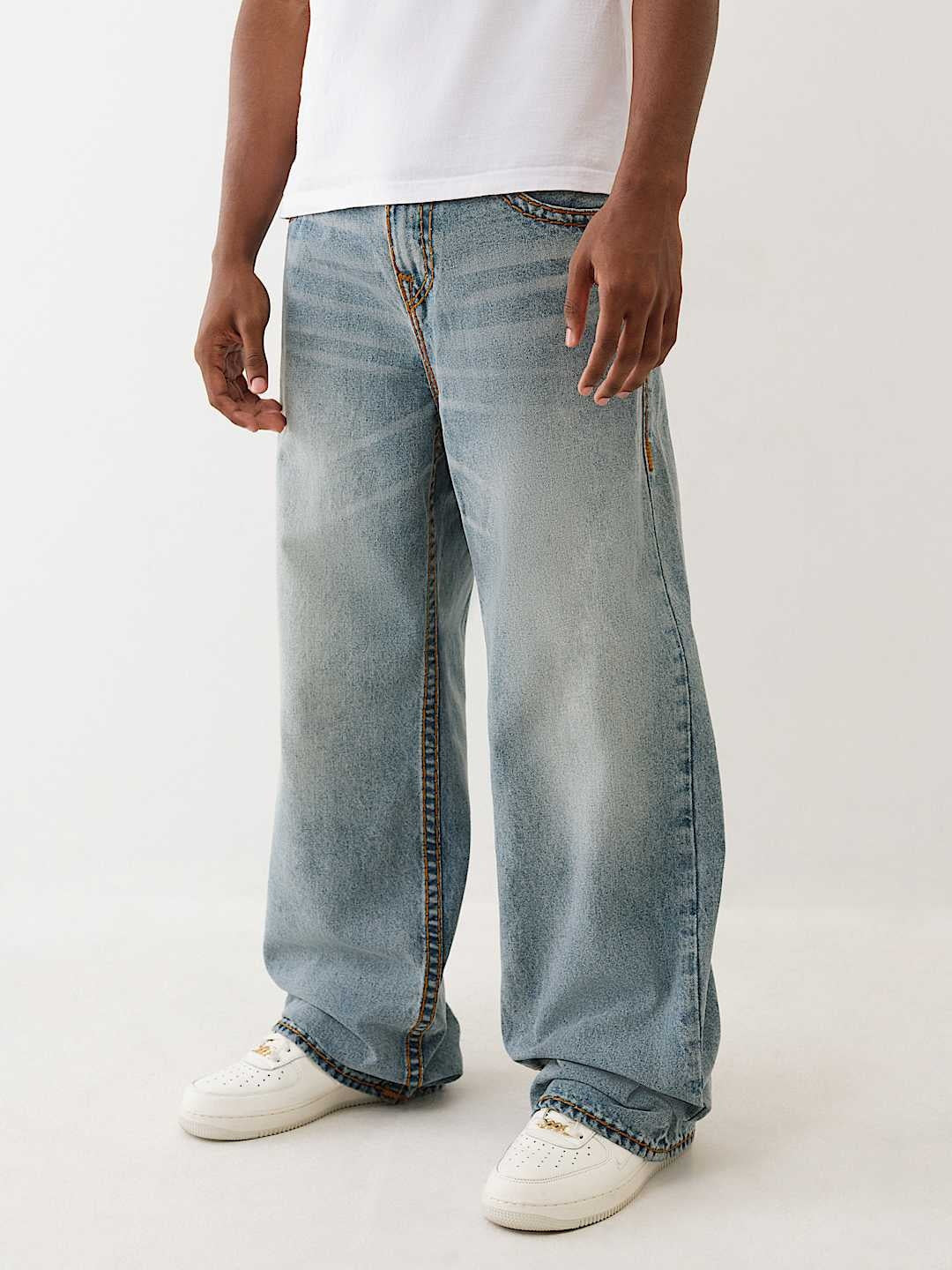 True Religion Jeans Vinny Super T Flap 34in Light Wash