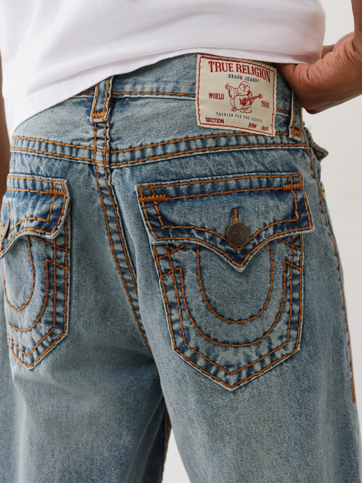 True Religion Jeans Vinny Super T Flap 34In Light Wash