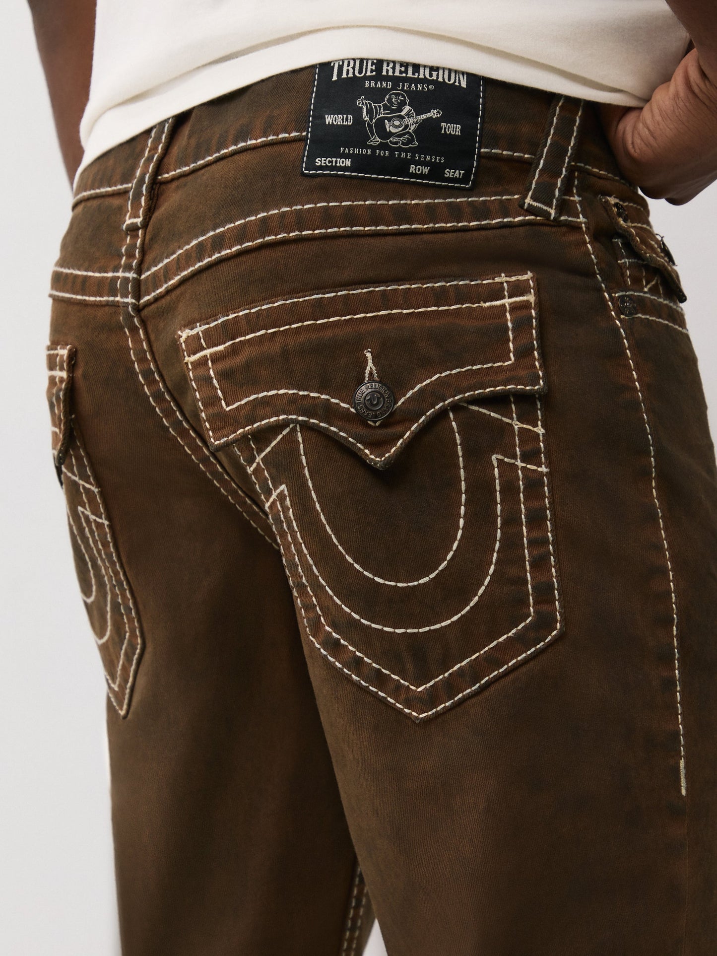 True Religion Ricky Big T Flap 34In Charlatans Brown Wash