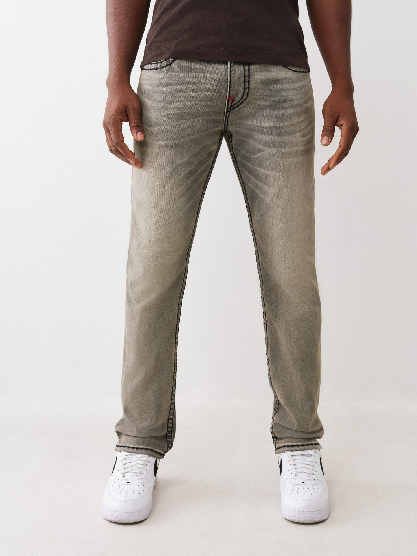 True Religion Jeans Rocco Super T No Flap 32 In Grey Wash