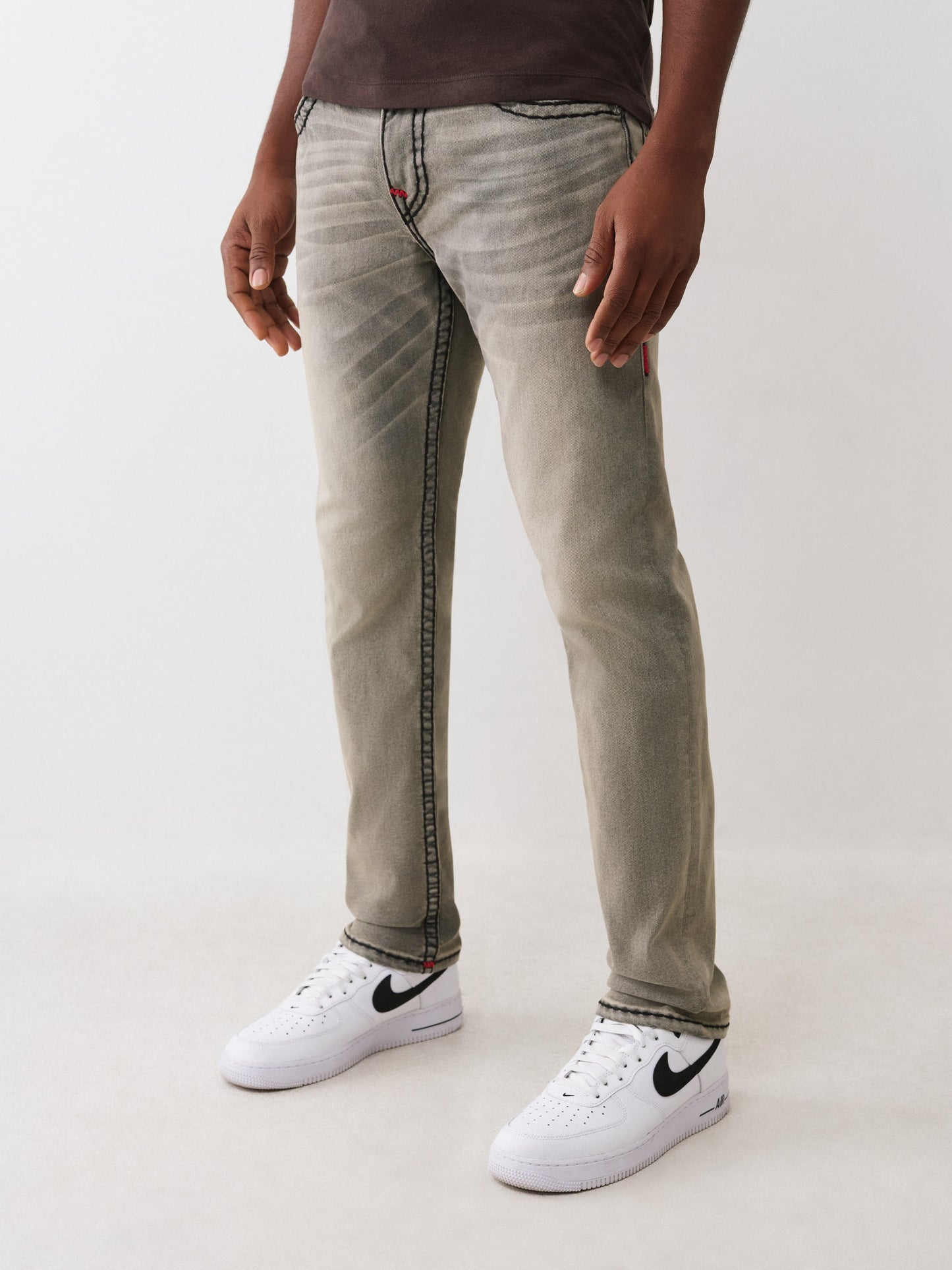 True Religion Jeans Rocco Super T No Flap 32 In Grey Wash