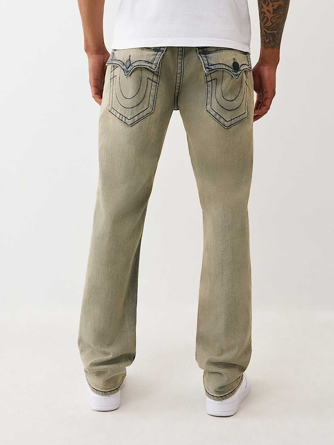 True Religion Jeans Ricky Sn Flap 34in Corona Borealis Grey Wash