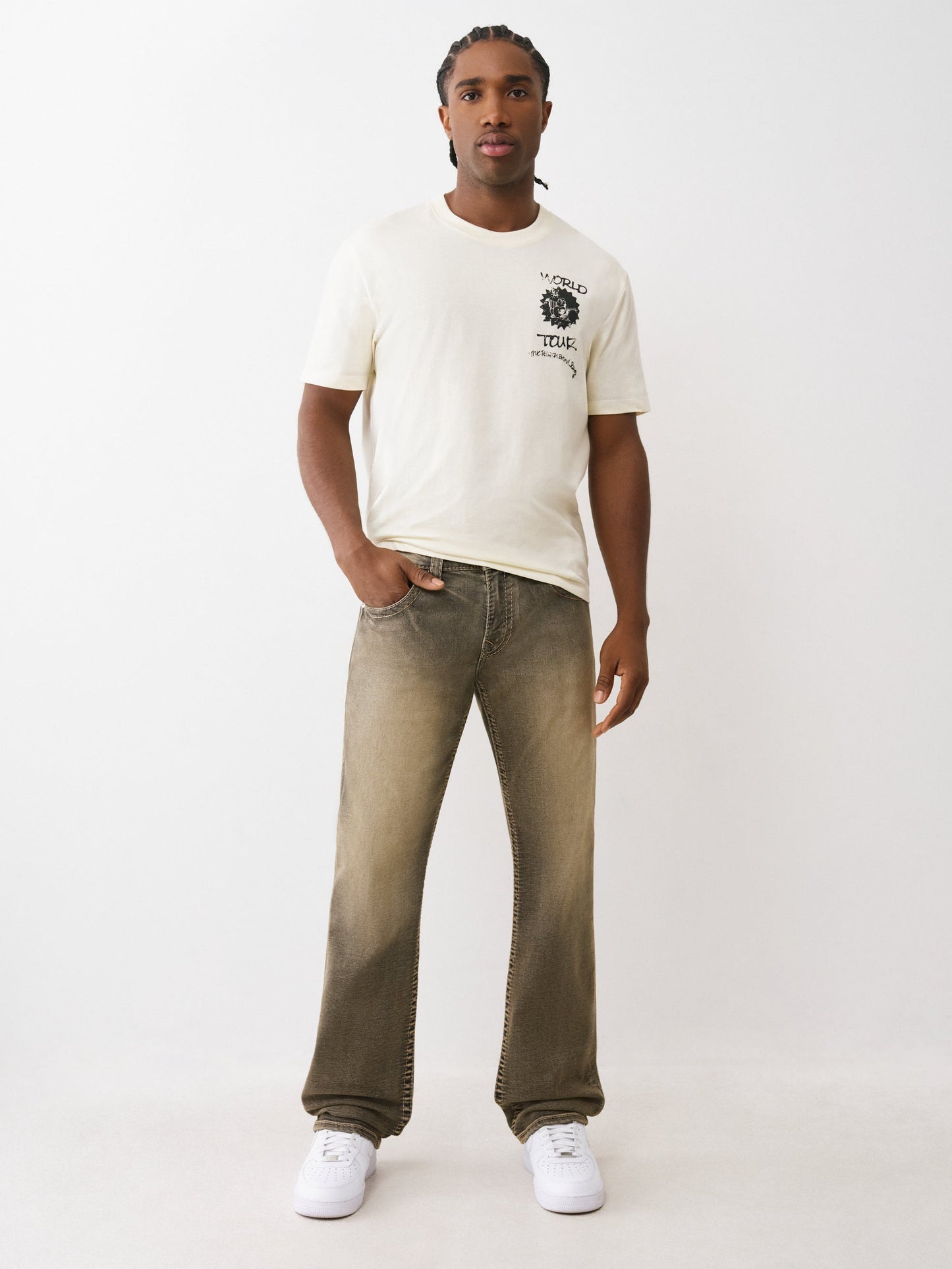 True Religion Ricky Big T Flap 34In Compass Trail Black Wash