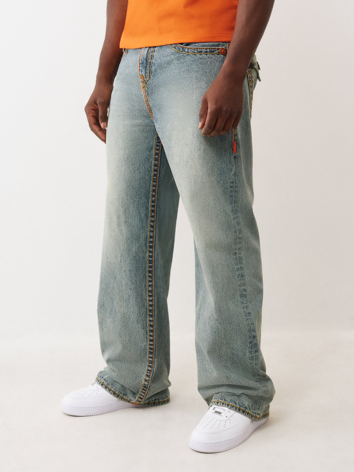True Religion Jeans Vinny Super T Flap 34In Kelp Medium Wash
