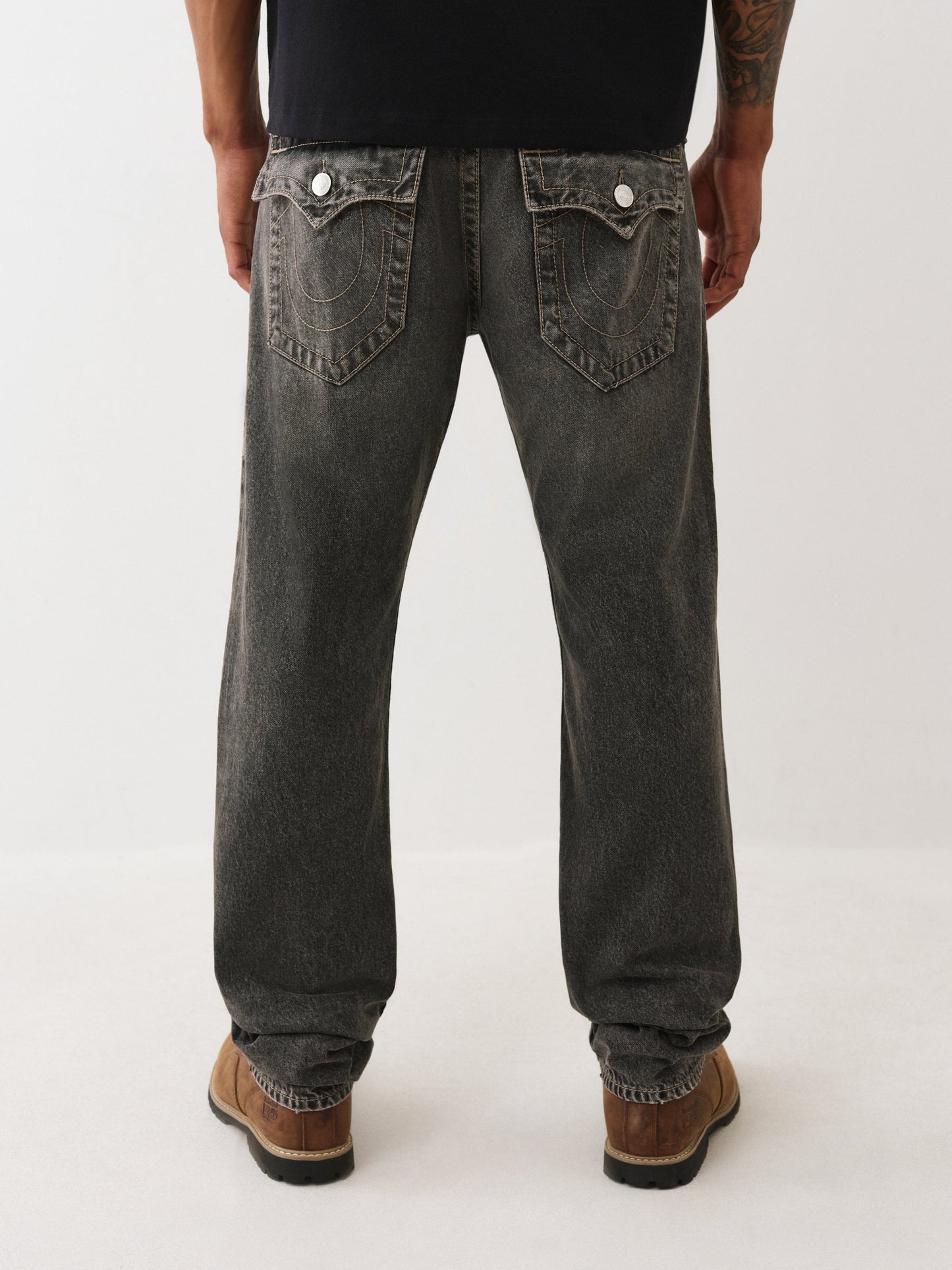 True Religion Ricky Sn Flap Applied Tr Compass Trail Black Wash