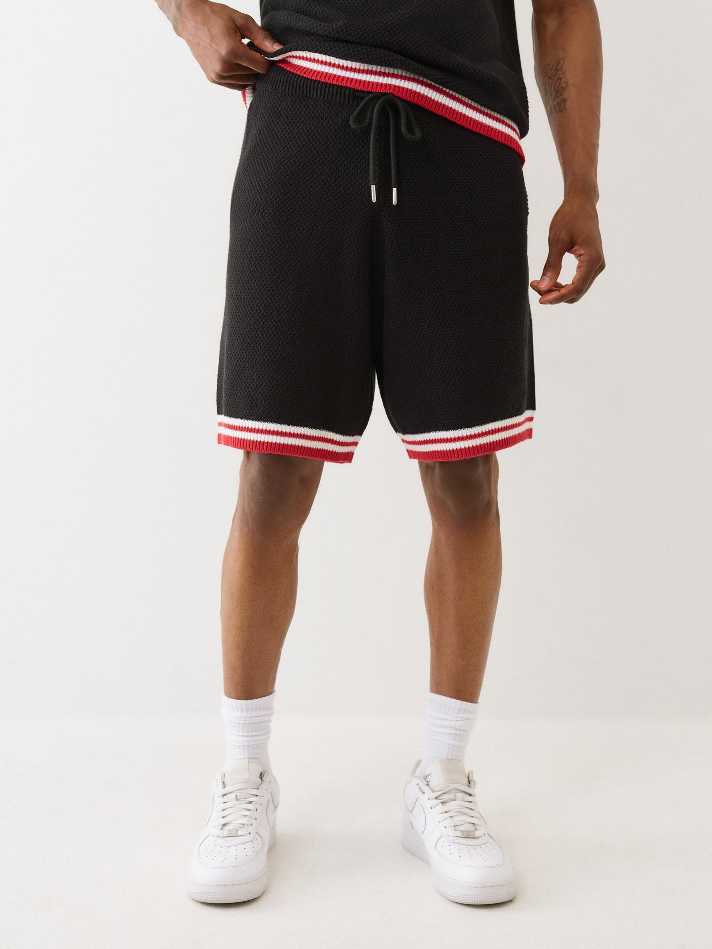 True Religion Shorts Sweater Knit S Jet Black
