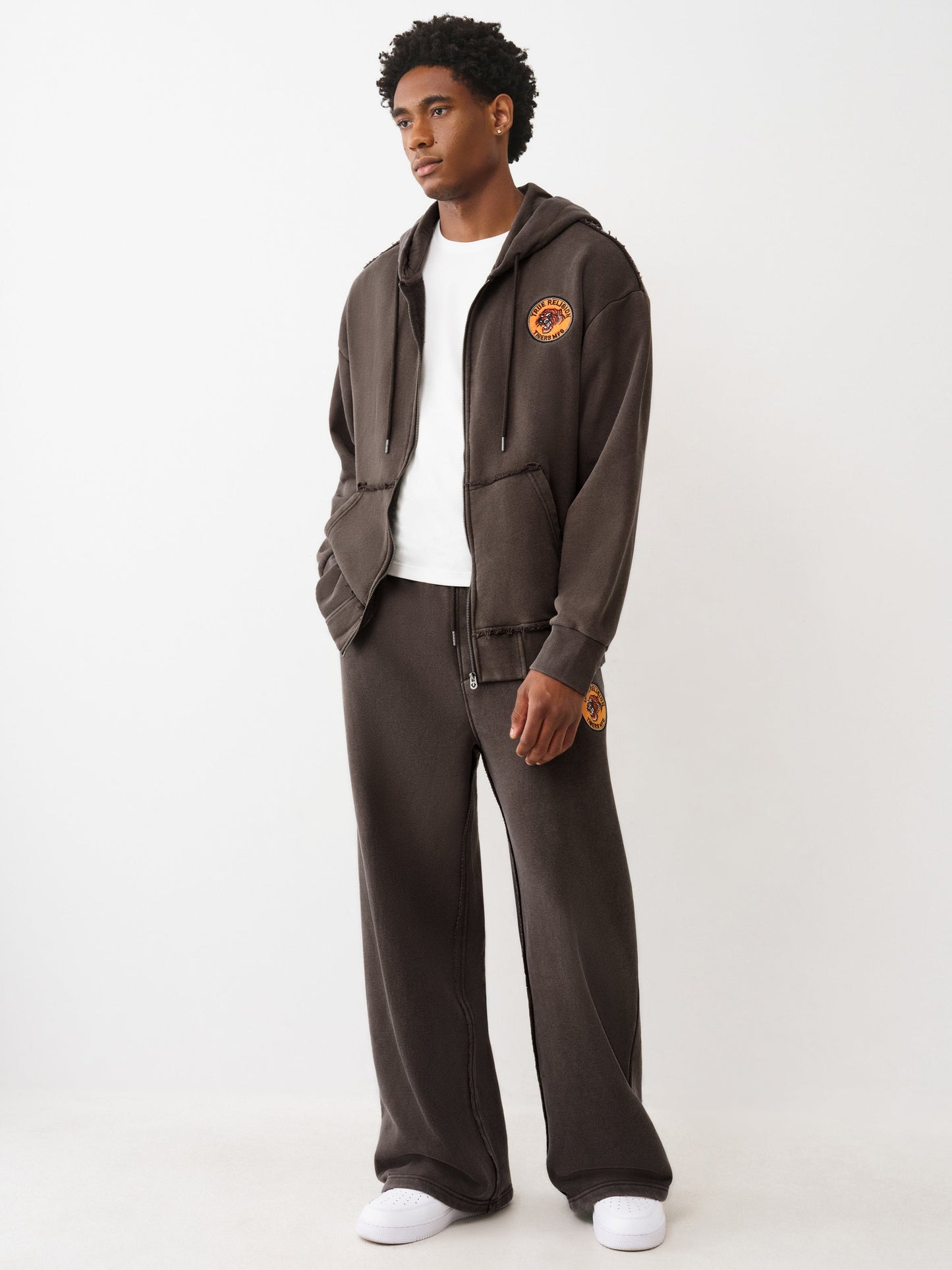 True Religion Sweatpants Tiger Vintage Dark Brown