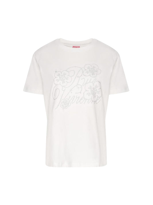 Kenzo Crew Ladies Embroiderey White