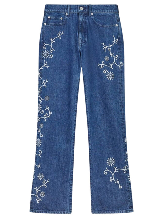 Kenzo Jeans Embroidered Denim Blue