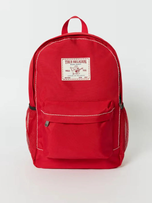 True Religion Bag Backpack Big T Logo Red