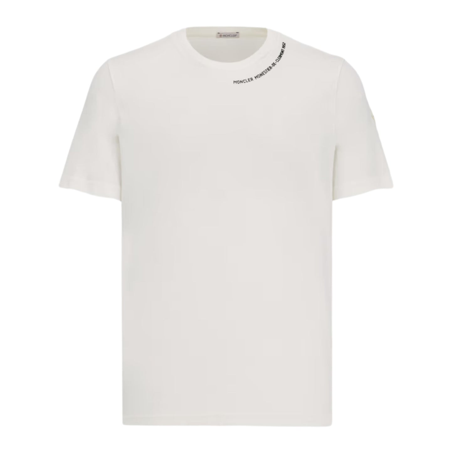 Moncler T-Shirt Half Neck Logo White
