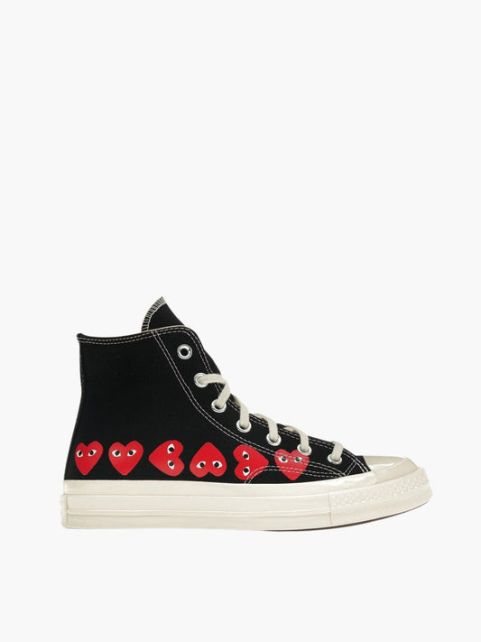 Comme Des Garcons Sneaker Hi Allover Hearts Black
