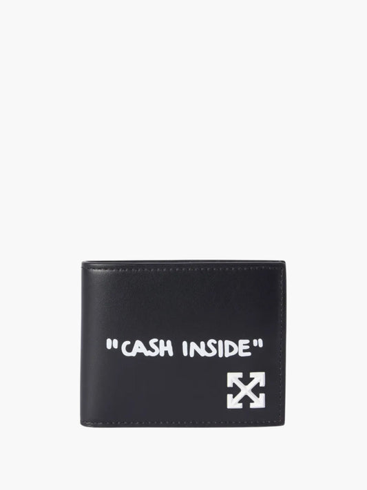 Off-White Wallet White Print Logo Black