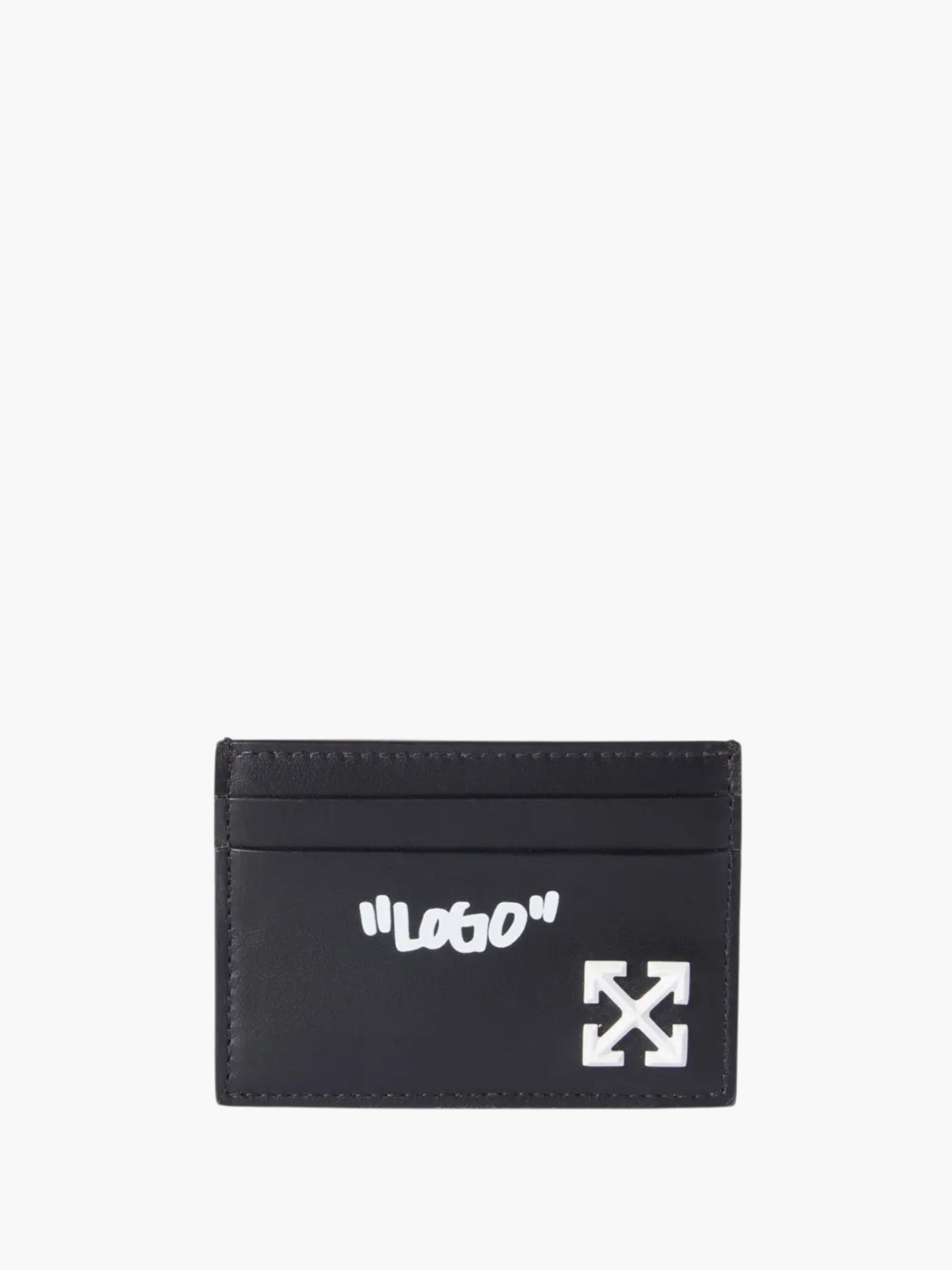 Off-White Cardholder White Print Black