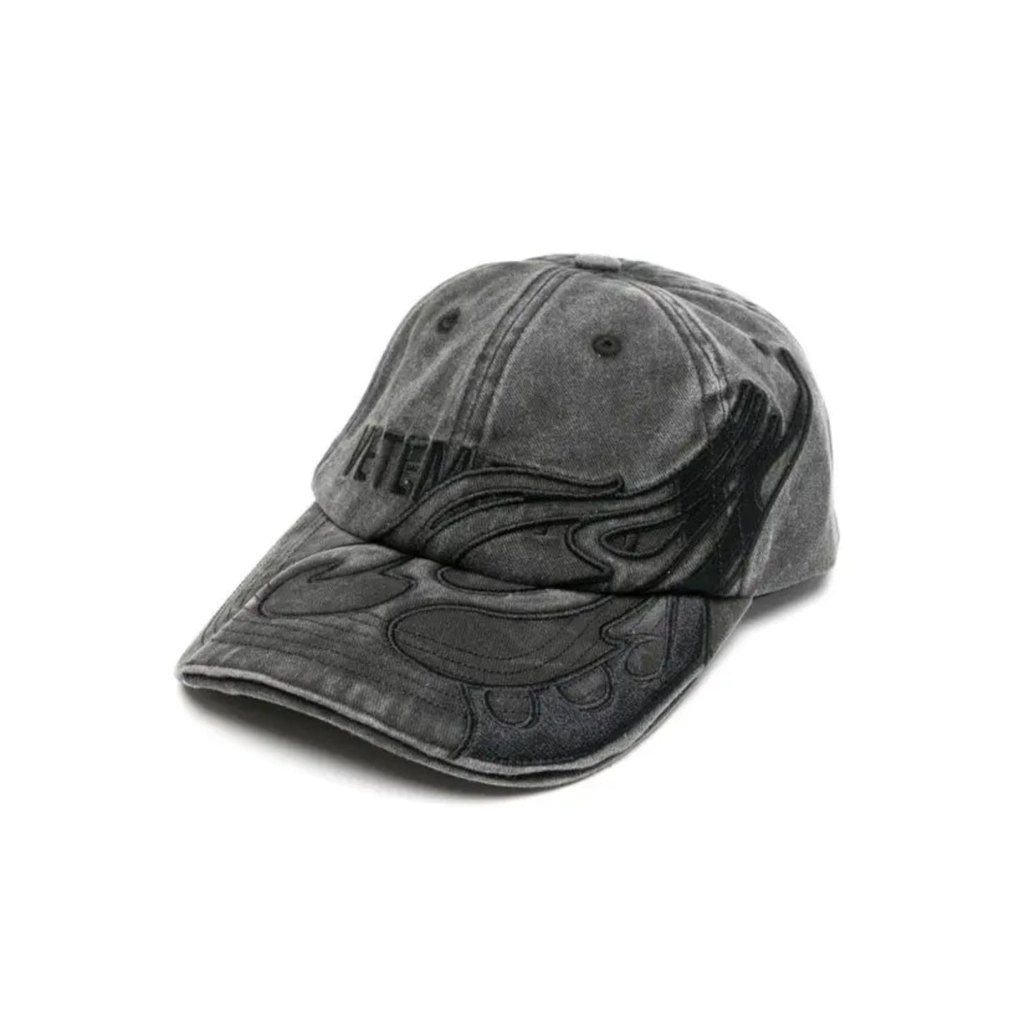 Vetements Cap Blackout Flame Logo Cap