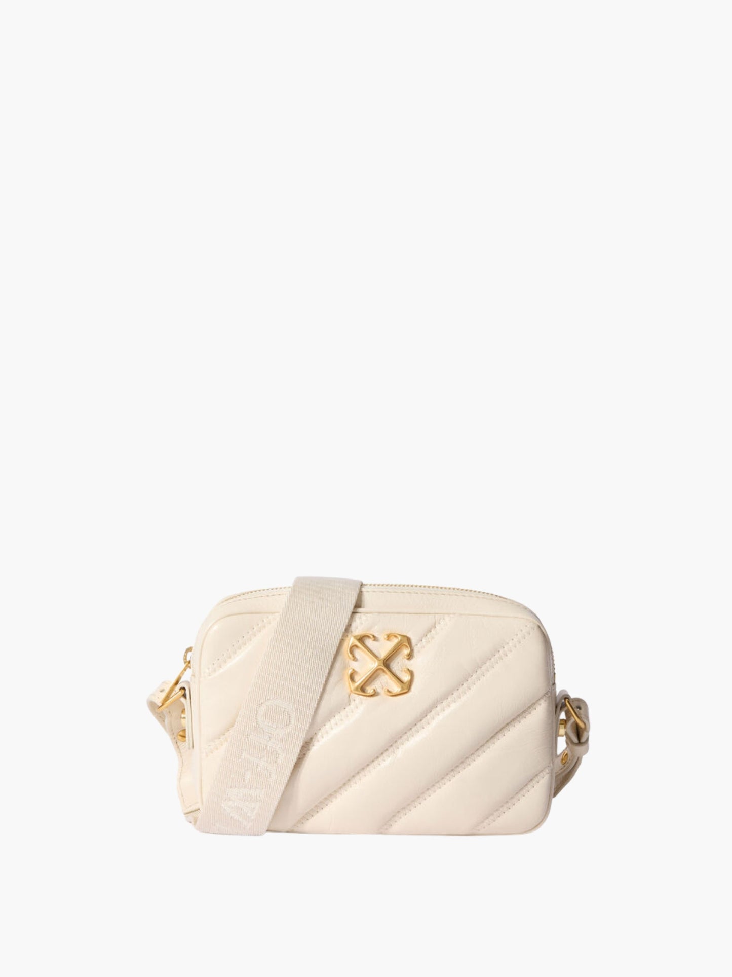 Off-White Bag Gold Arrow Strap Cream